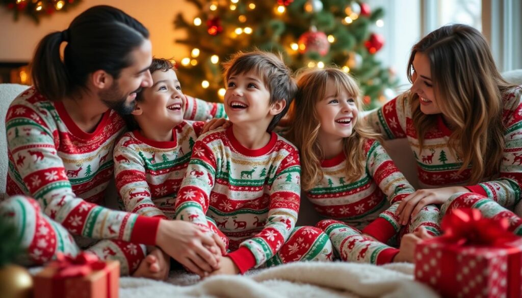 découvrez notre collection de pyjamas de noël pour enfants et toute la famille, alliant confort optimal et motifs festifs pour des fêtes chaleureuses et joyeuses.