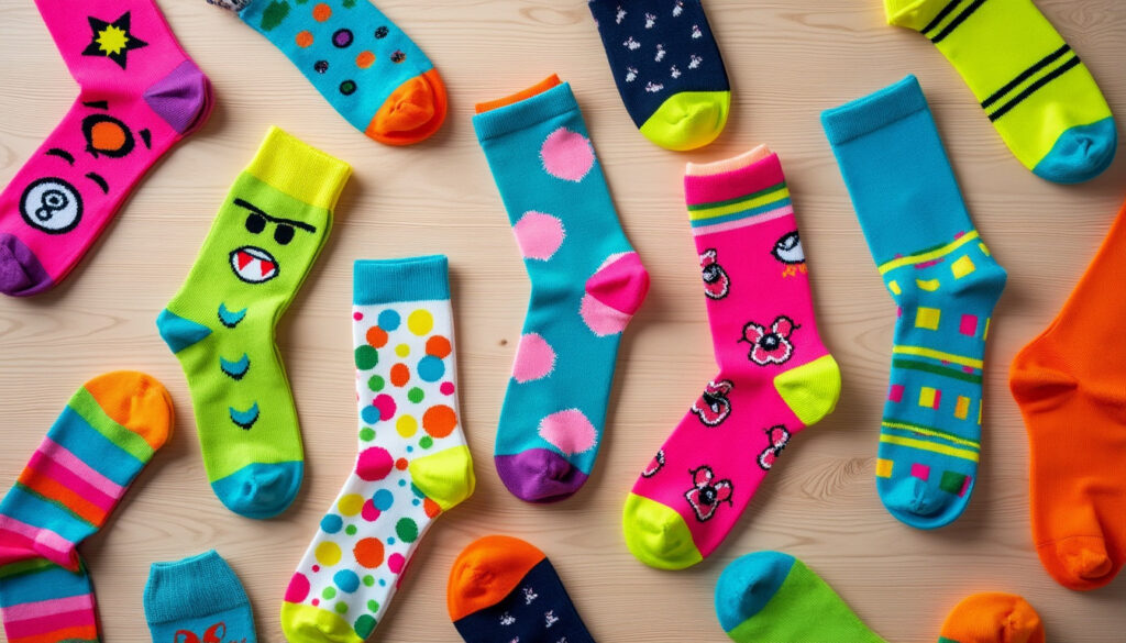 découvrez notre sélection de chaussettes moches originales avec des styles amusants et colorés. ajoutez une touche d'originalité et de gaieté à vos tenues !