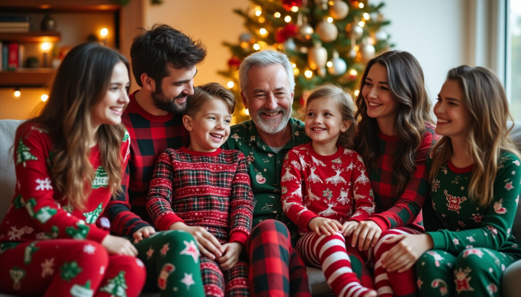 découvrez notre collection de pyjamas de noël assortis pour toute la famille, parfaits pour petits et grands, pour des moments festifs et chaleureux en harmonie.