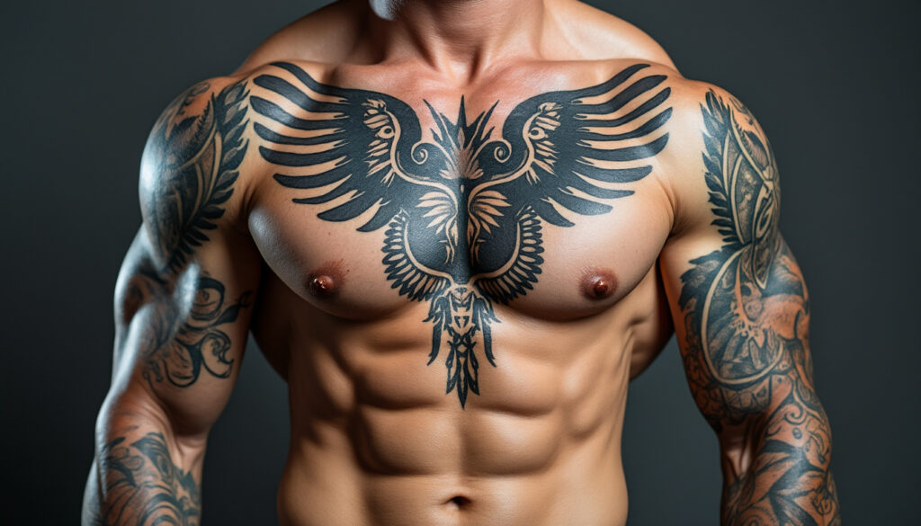 découvrez des idées et styles de tatouages pour torse homme afin de choisir le motif parfait qui sublimera votre poitrine avec succès.