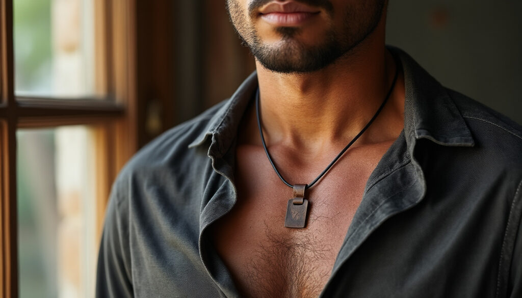 découvrez le collier en cuir pour homme : un accessoire au style authentique et tendance, idéal pour affirmer votre personnalité au quotidien.